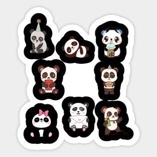 Cute pandas Sticker